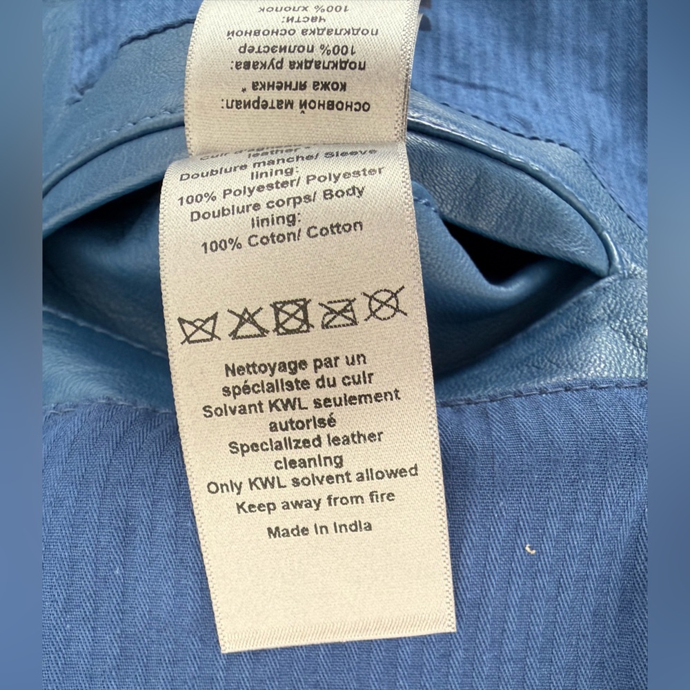 Zadig & Voltaire blue Liam leather jacket - Picture 8 of 8